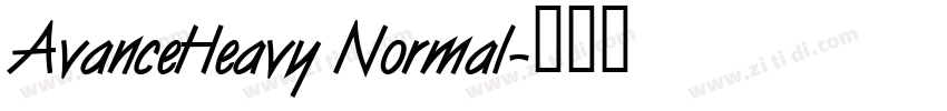 AvanceHeavy Normal字体转换